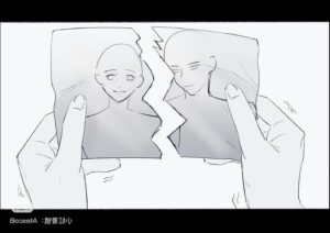 two photographs of a man and a woman