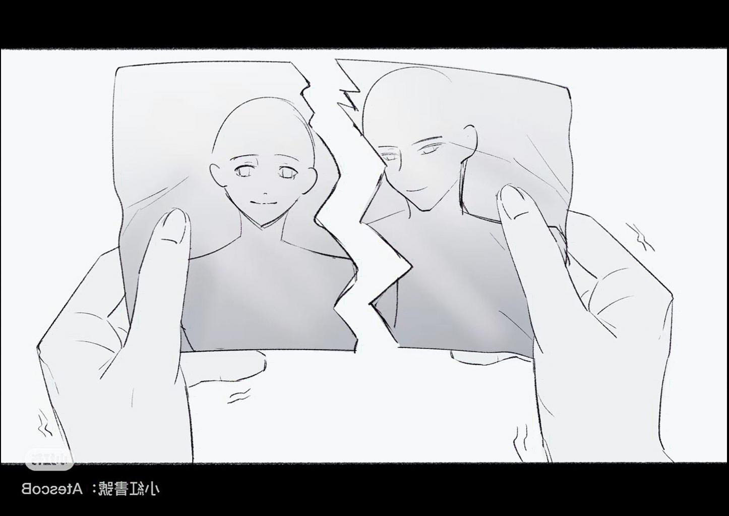 two photographs of a man and a woman