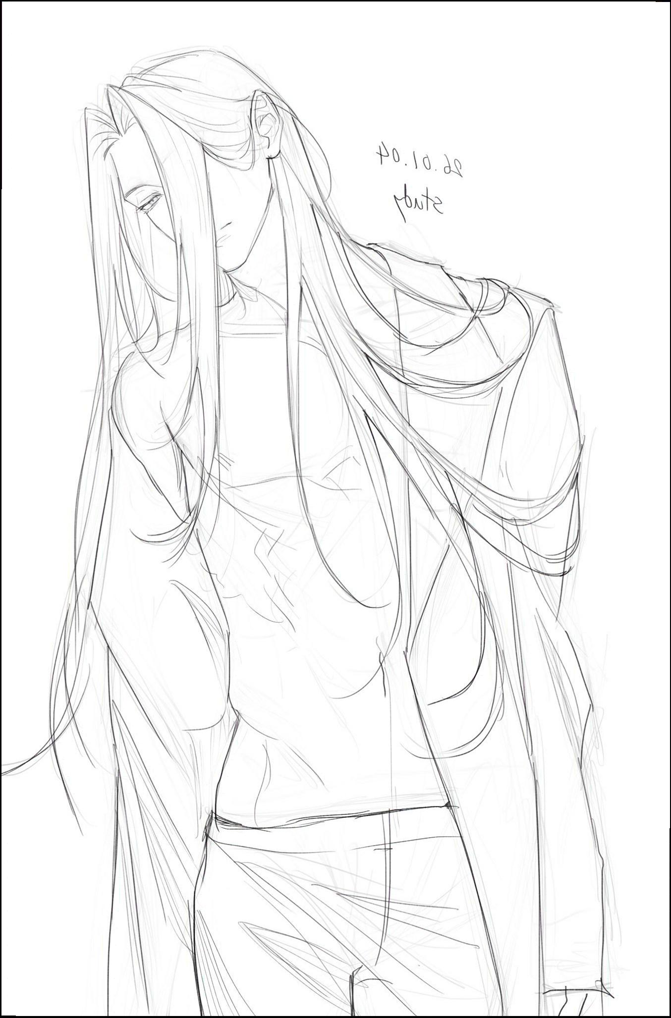 a painting of a man on a white and blue tiled wall