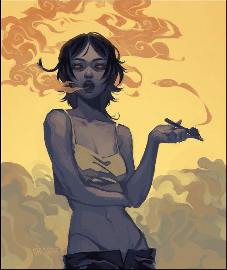 a woman is holding a painting of a bird