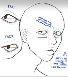 a painting of a man with a cat on his head