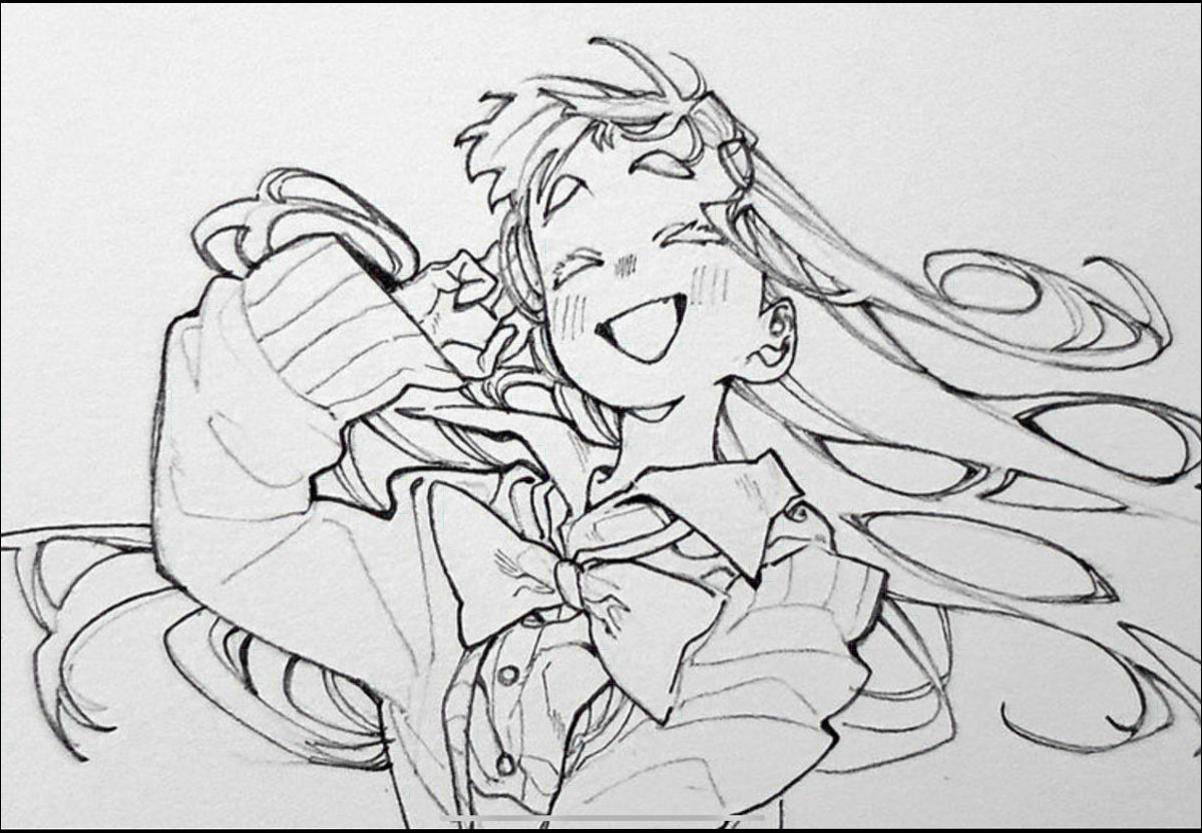 a painting of a painting of a person with a black and white background