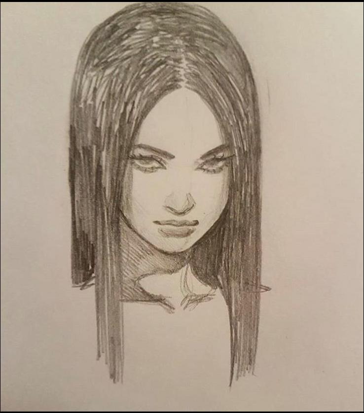 a woman is painting a picture of a woman