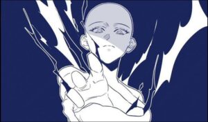 a painting of a man holding a kite