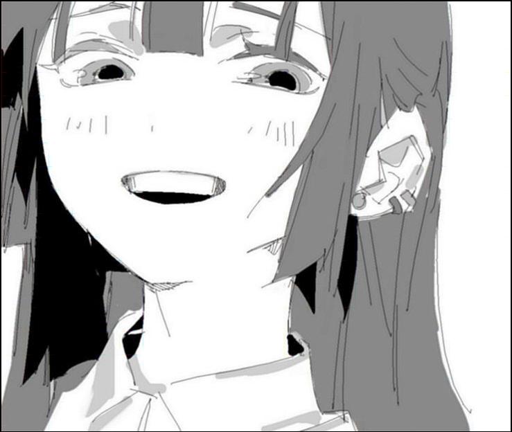 a painting of a man with a cartoon on his face