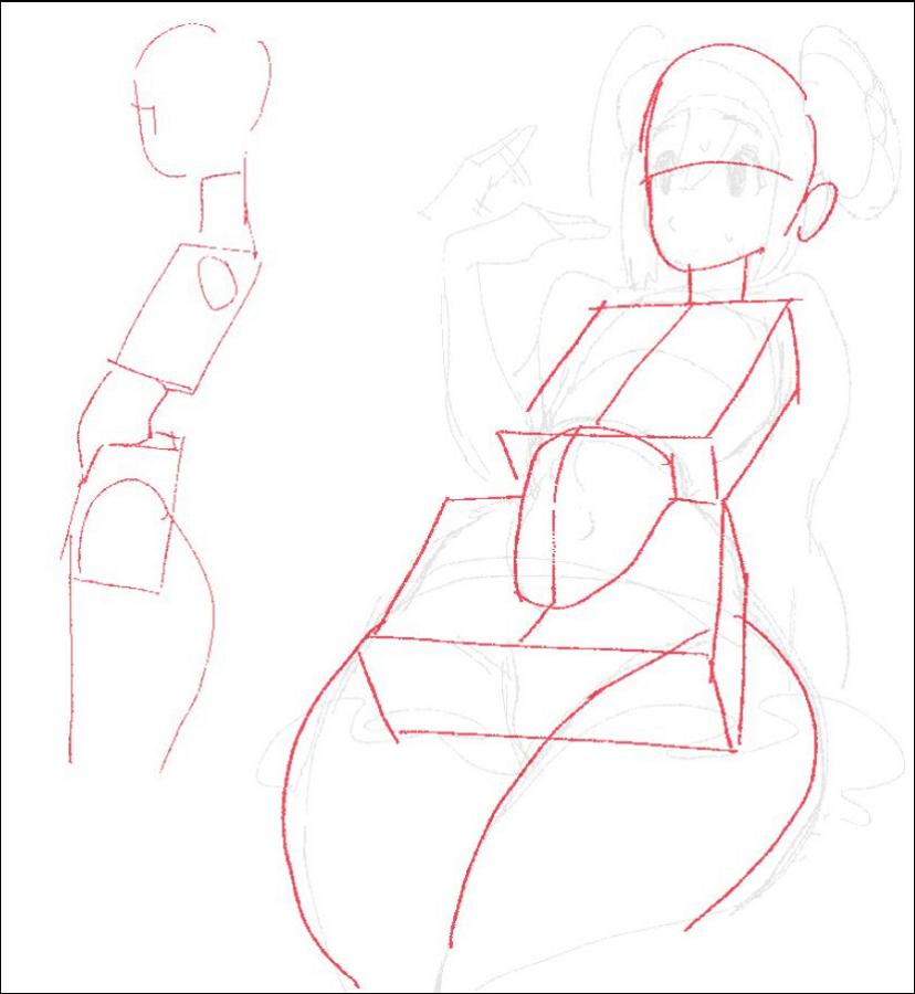 a painting of a person sitting on a chair