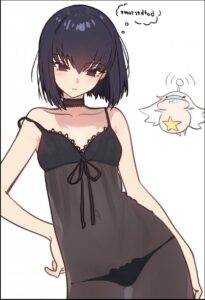 a woman with a black and white striped shirt and a black and white striped tie