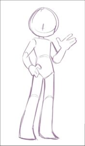 a painting of a man with a clock on his head