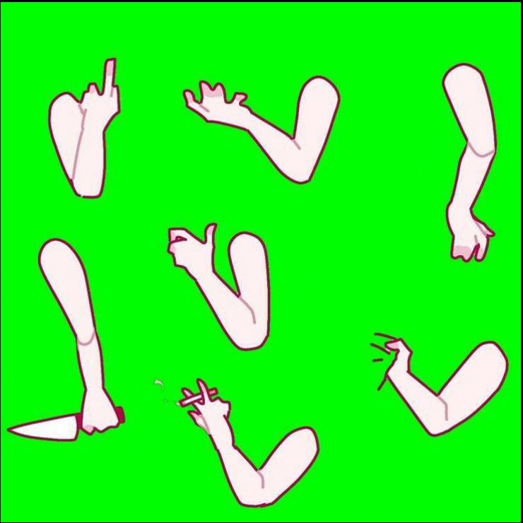 a collage of different colored and shaped figurines