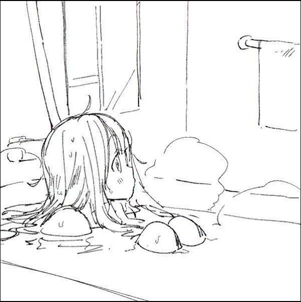 a painting of a person sitting on a chair