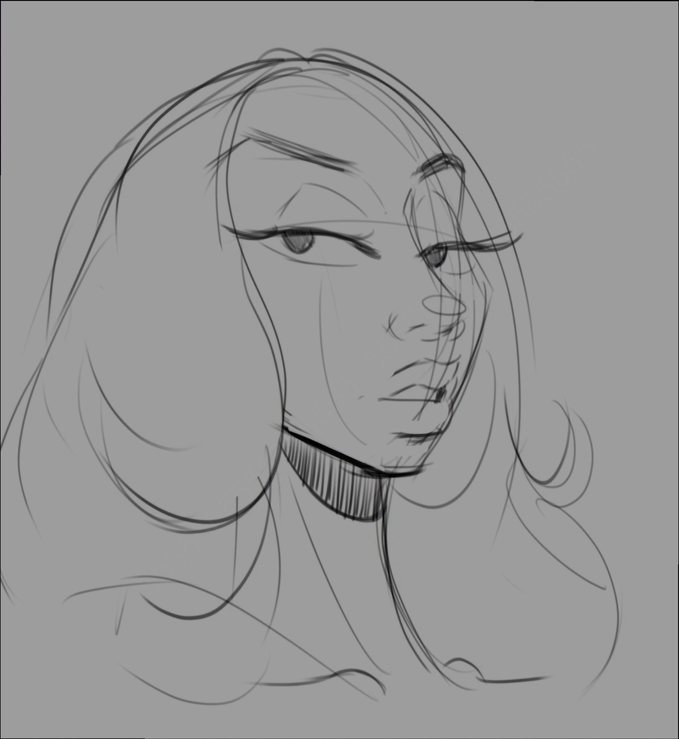 a painting of a man with a black and white striped shirt