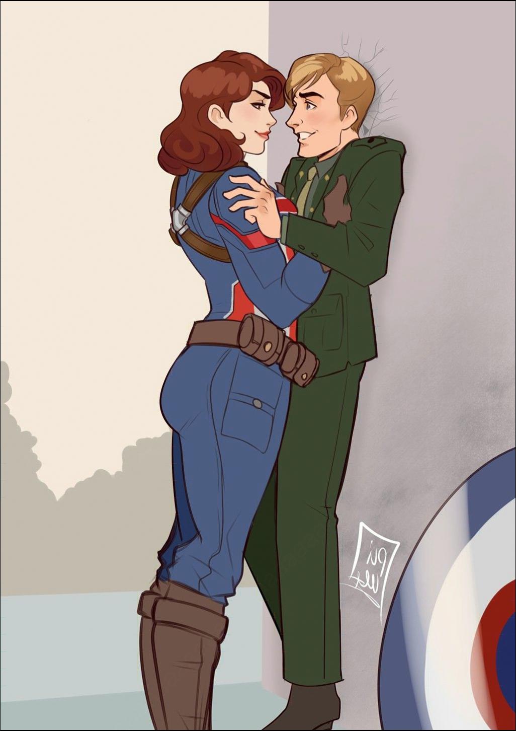 a man in a suit and a statue