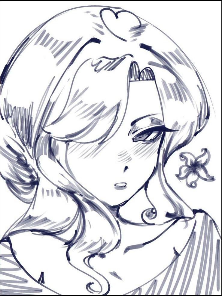 a painting of a man with a black and white striped shirt