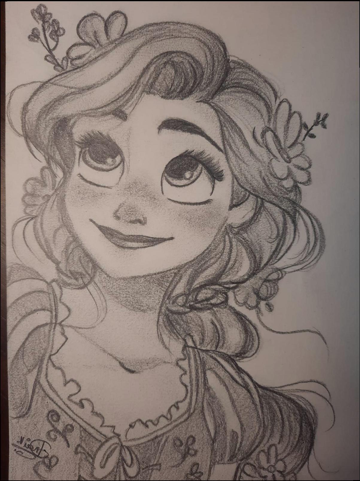 a painting of a woman with a large tattoo on her arm