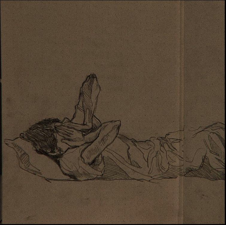 a painting of a woman on a wall