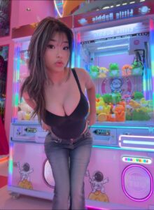 Girl posing with carnival game