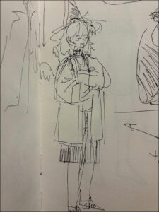 Witch in Hat and Coat