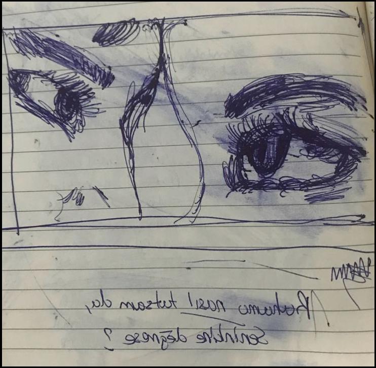 a painting of a painting of a man on a painting