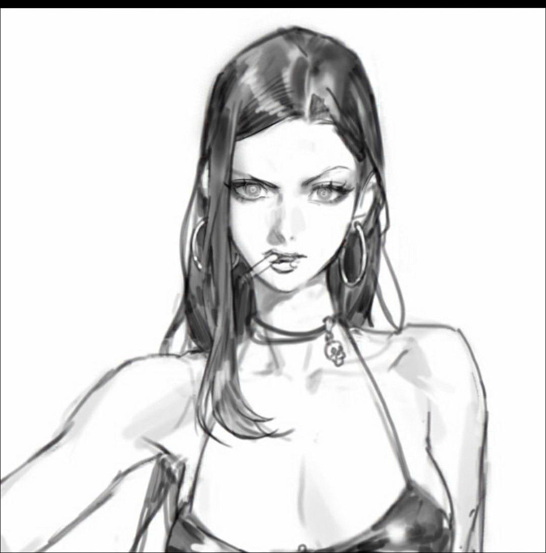 a woman in a black and white photo