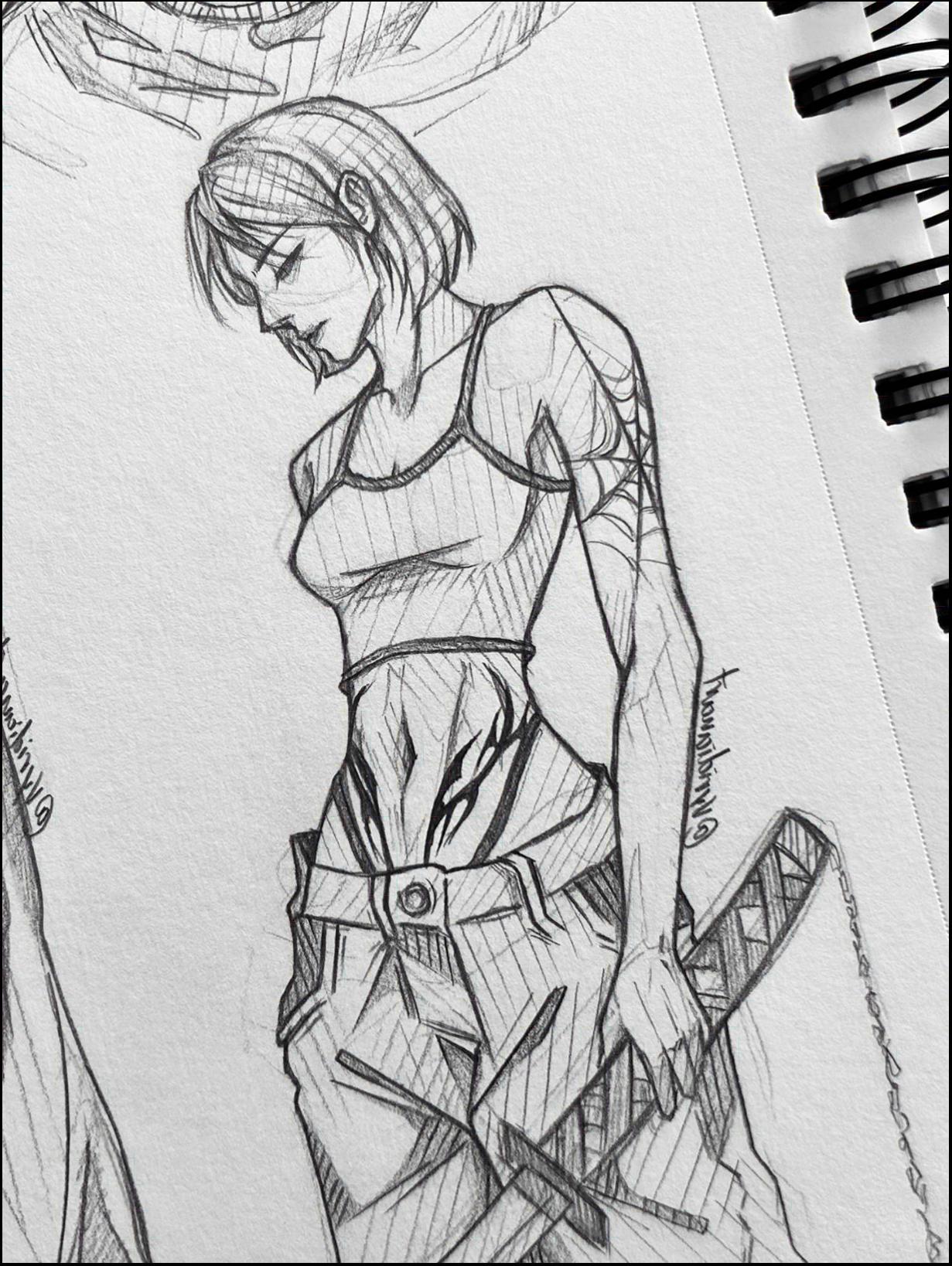 a painting of a man with a black and white striped shirt