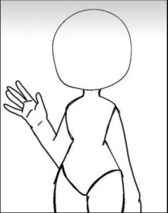 a painting of a person holding a white object