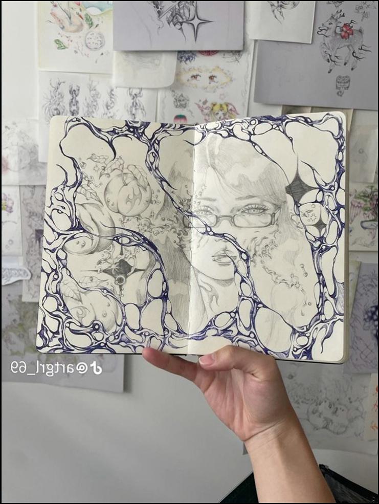 a person holding a piece of paper with a picture of a person holding a piece of paper