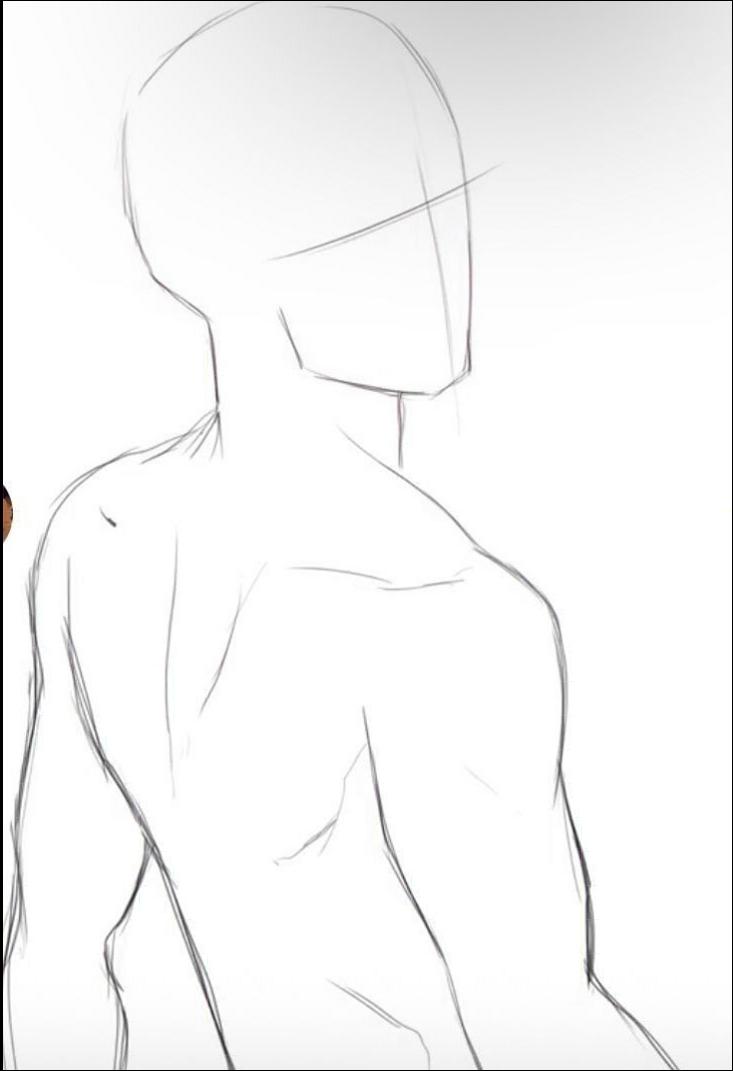 a painting of a person with a black and white background