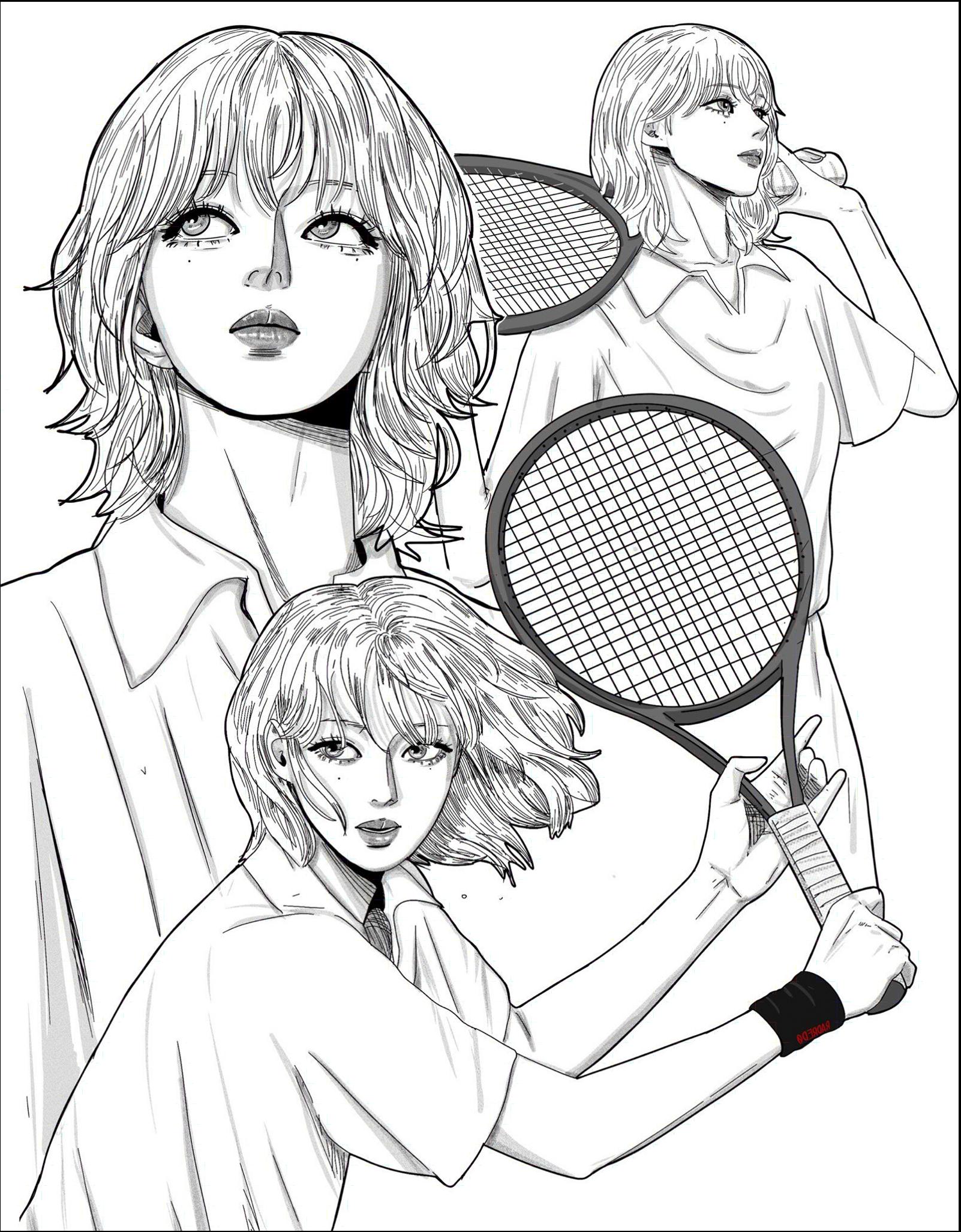 a man holding a tennis racket and a woman