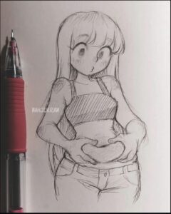 a painting of a man with a hammer and a flower