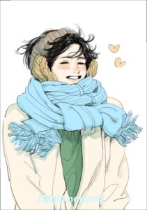 a woman wearing a red and white striped neck tie