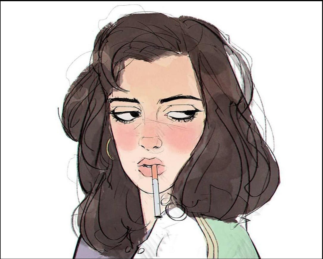 a painting of a woman with a flower in her hair