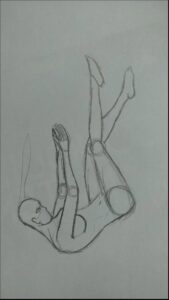 a painting of a person holding a piece of paper