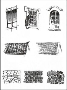 a painting of a group of people in a room