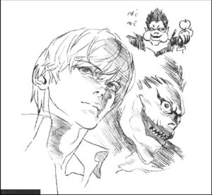 a painting of a man with a bird on his head