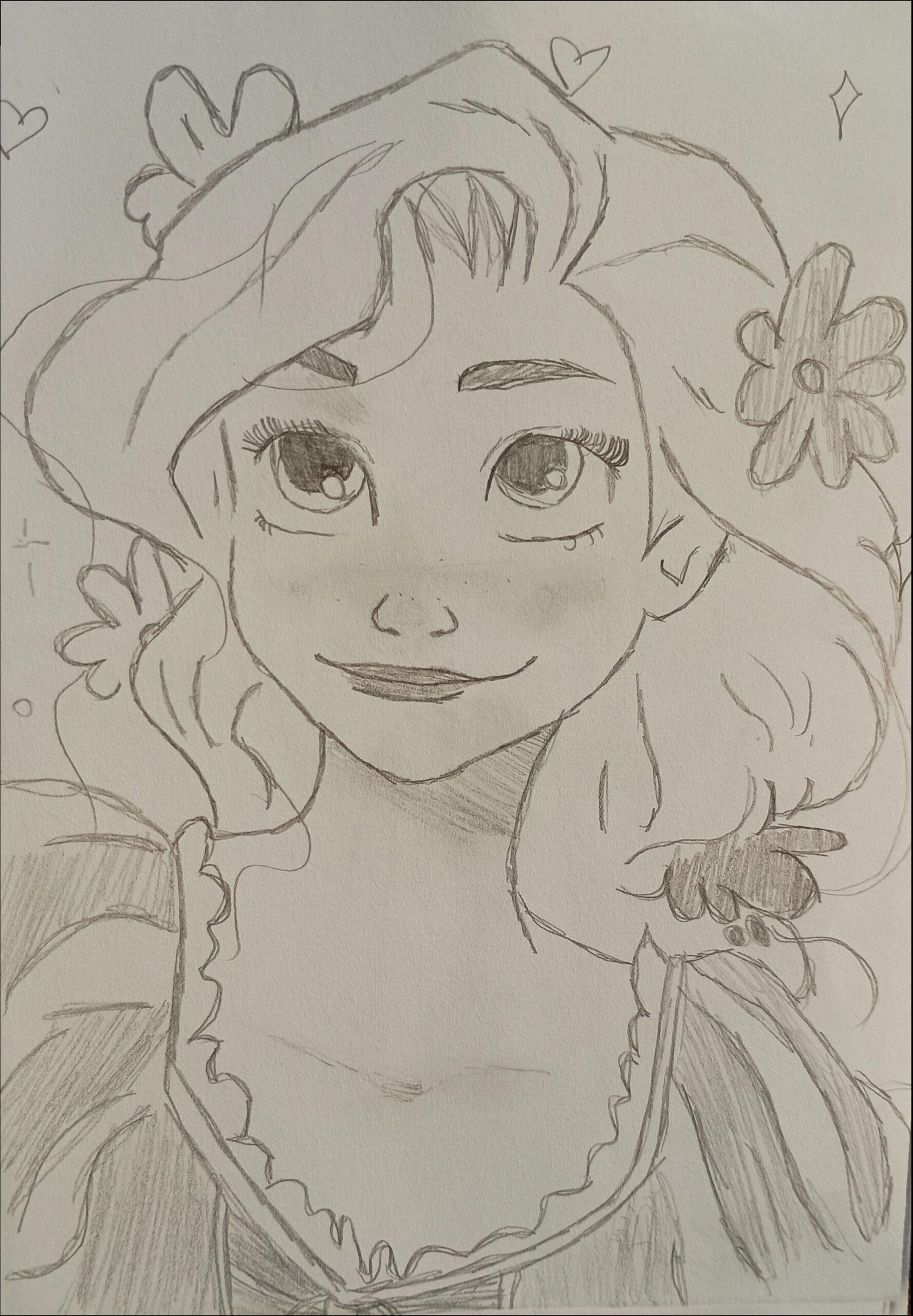 a painting of a man with a large head