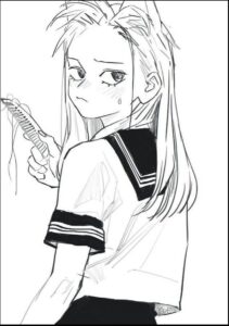 a painting of a woman in a suit and tie