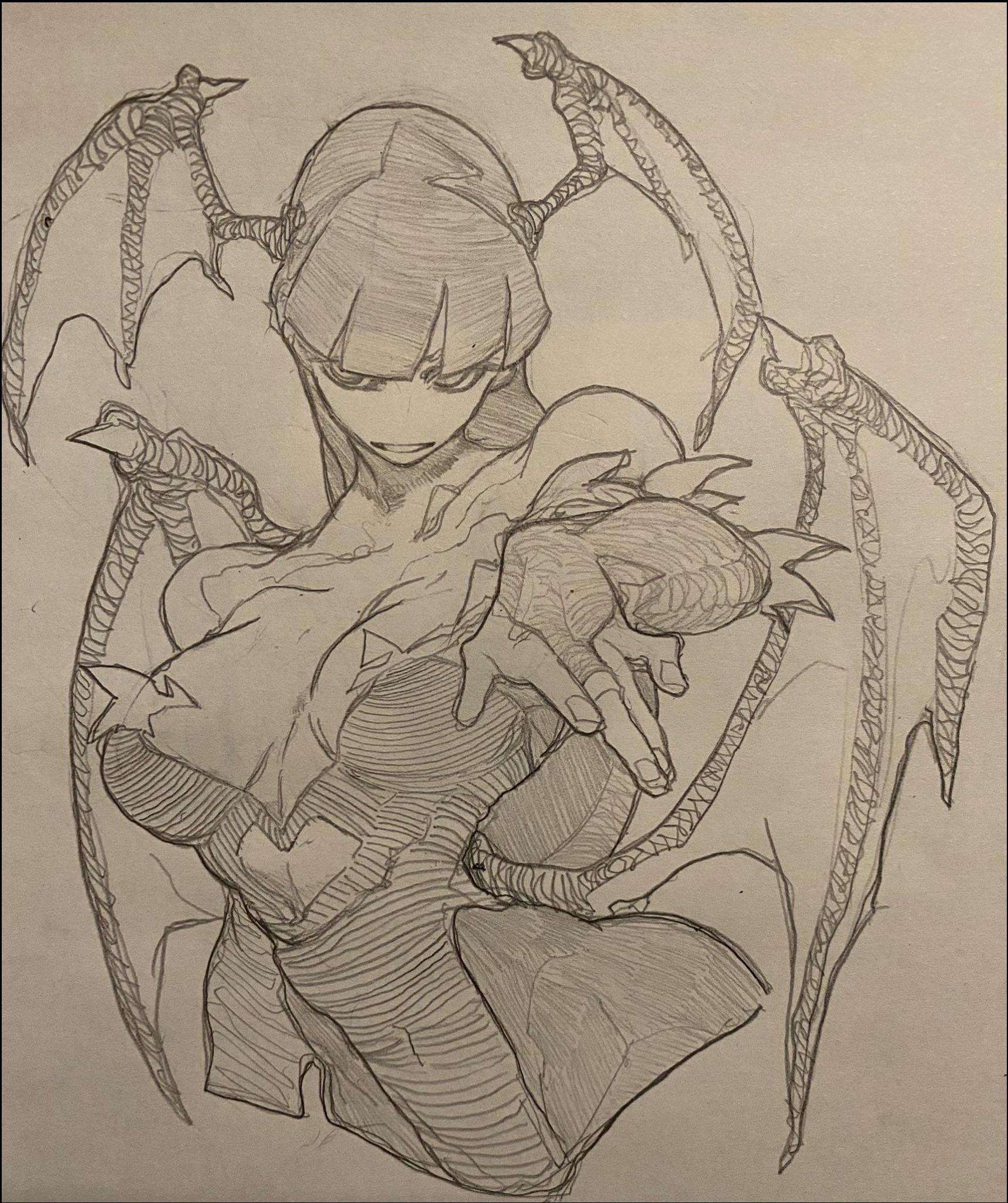 a painting of a bird on a table