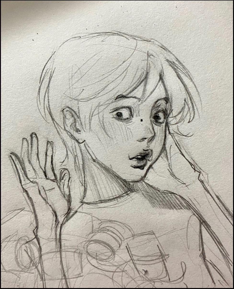 a painting of a woman with a large, long neck