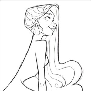 a painting of a woman holding a white and black bird