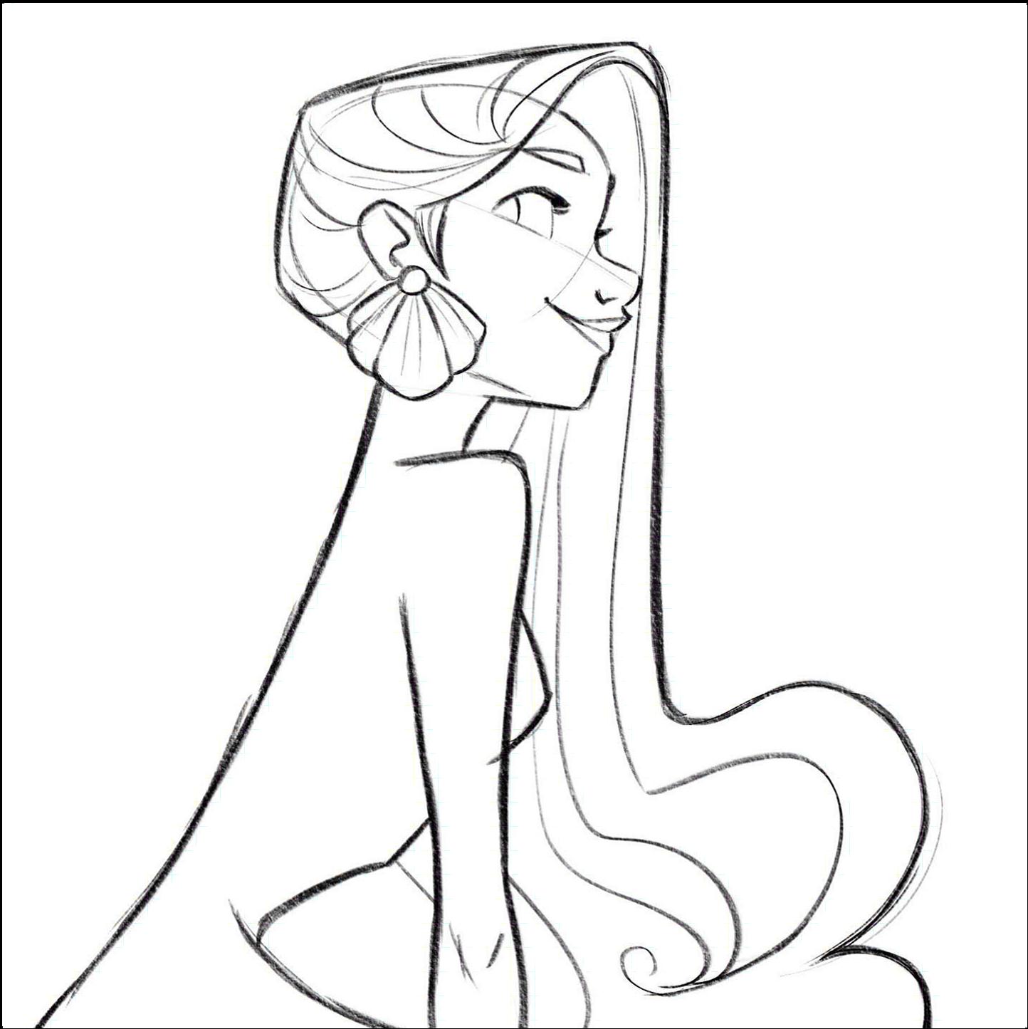 a painting of a woman holding a white and black bird