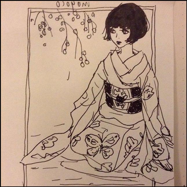 a painting of a woman with a sword and a hat