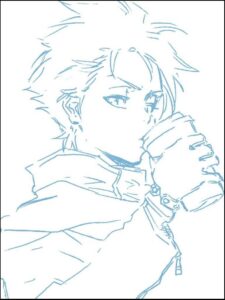 Anime Character Drinking from Cup