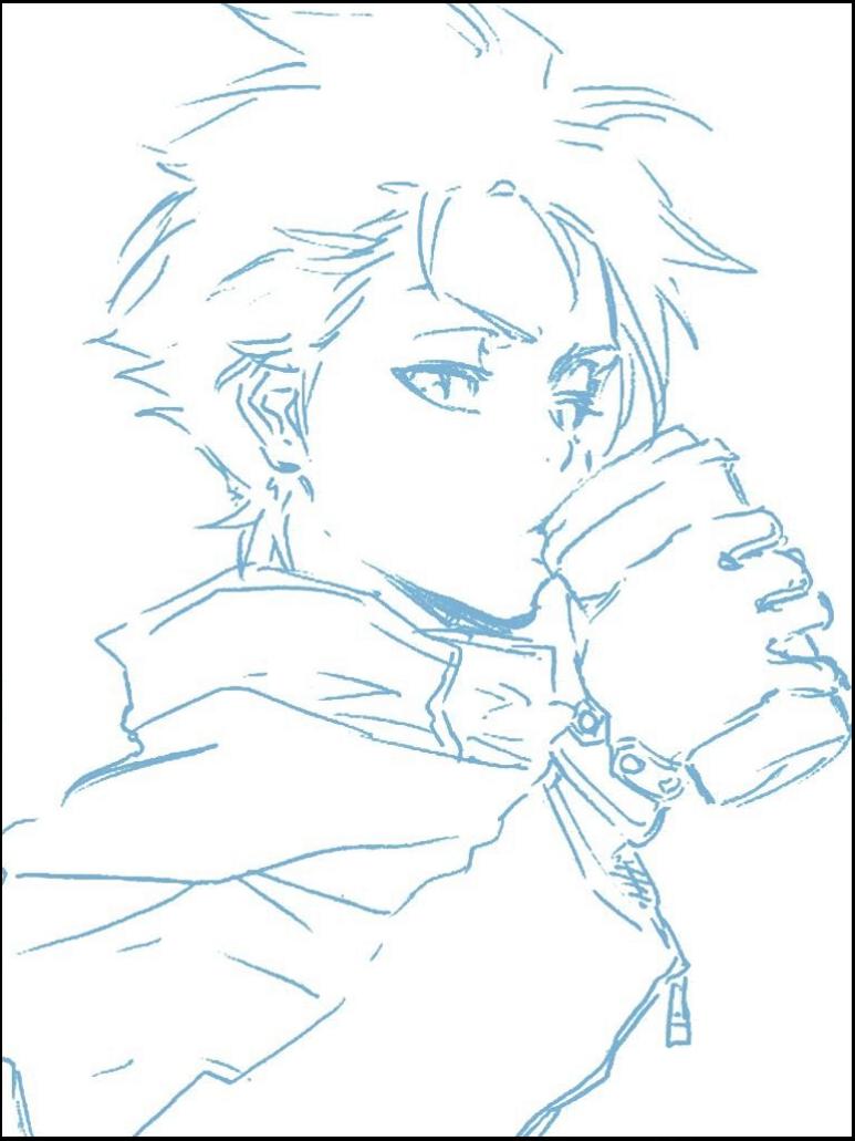 a painting of a person sitting on a white bench