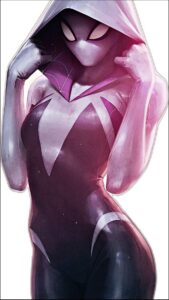 a woman wearing a red and white costume