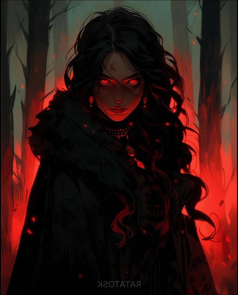 a woman in a red dress with a red umbrella