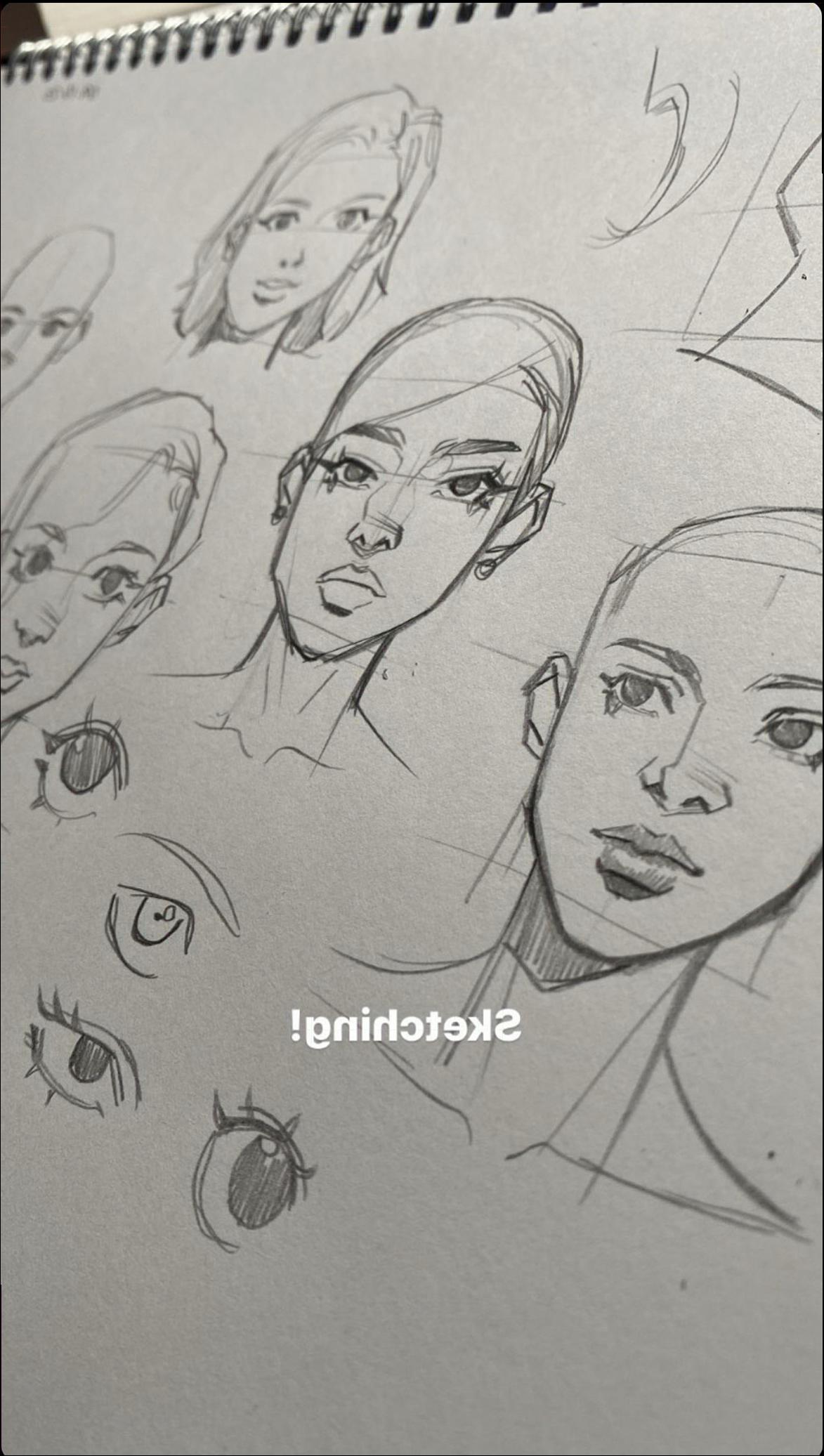 a painting of a woman with a black and white photo