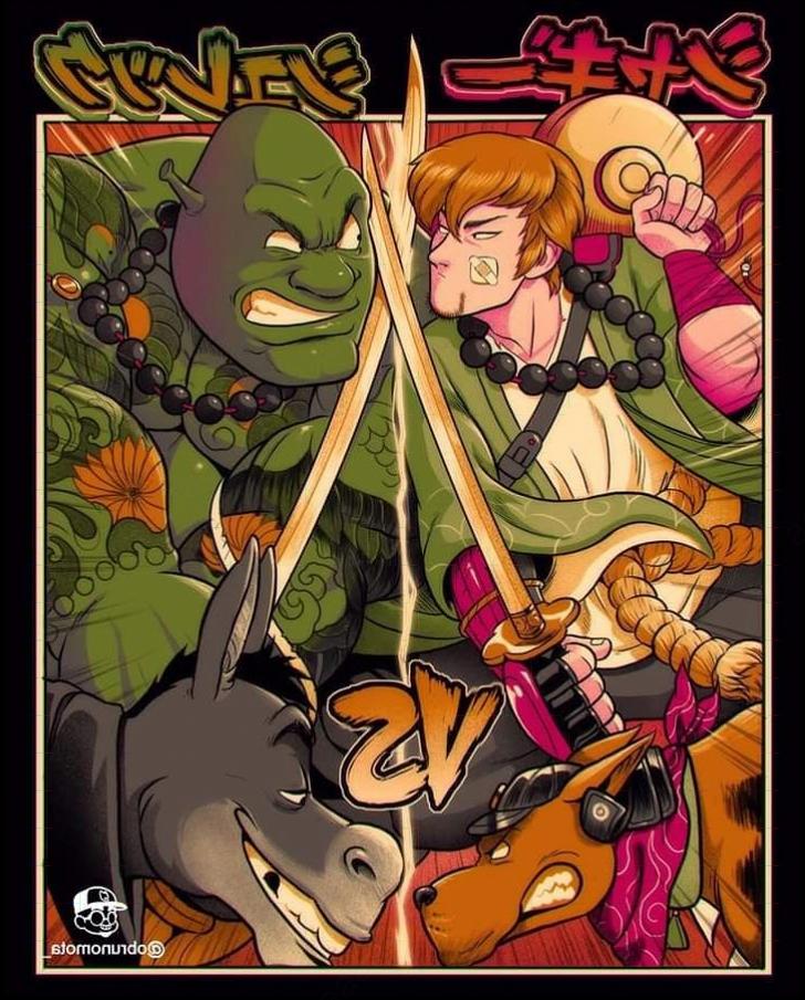 a woman with a stuffed animal on a wall