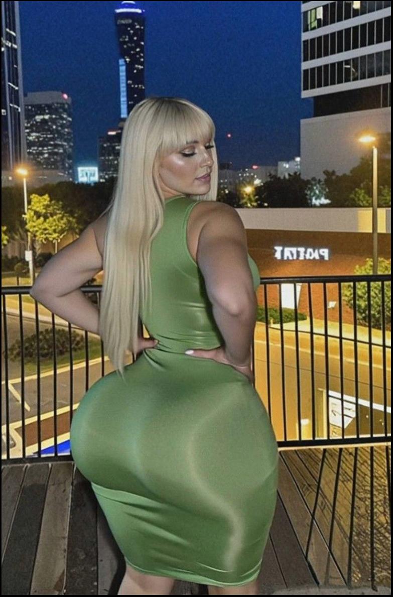 a woman in a blue dress is standing on a bench