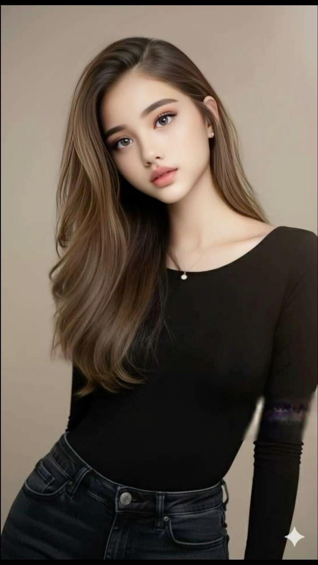 a woman is posing for a picture