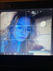 a tv screen with a picture of a cat on it